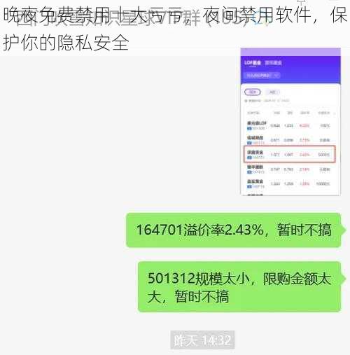晚夜免费禁用十大亏亏,夜间禁用软件,保护你的隐私安全